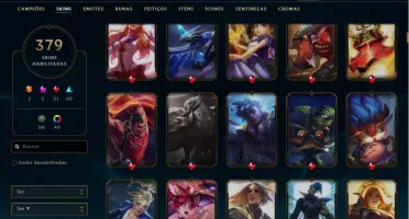 Conta LoL Plat 3 379 Skins