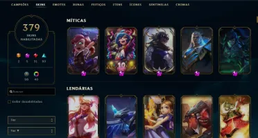 Conta LoL Plat 3 379 Skins