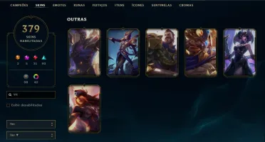 Conta LoL Plat 3 379 Skins