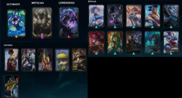 Conta lol smurf ex-mestre com skins