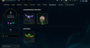 Conta Lol Bronze, 43K Ea, 37 Skins, Upada na Mão, Lvl 30