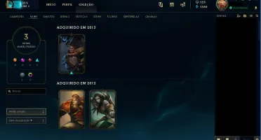 Conta unranked level 30 com 20 champions