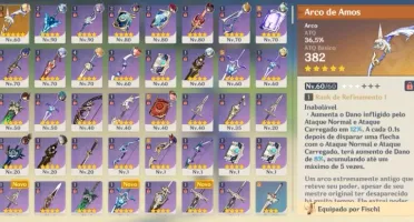 Conta Genshin Impact AR 55, Varios 5 Estrelas
