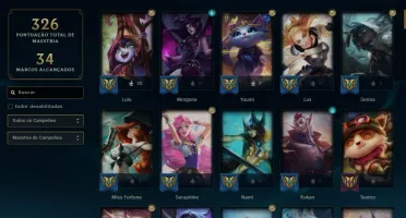 conta nível 279, +150 skins ( 4 skins ultimate + 2 mítica )