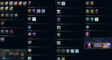 conta nível 279, +150 skins ( 4 skins ultimate + 2 mítica )