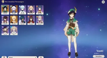 Conta Genshin Impact - VENTI + QIQI + Benção (30 dias)