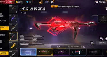 Conta free Fire com vários trajes