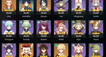 Conta Genshin Impact Ar60 19 Personagens 5 ★ E 9 Armas 5★