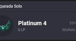 conta lvl 120, platina 4 com 57% wr, 25 skins, 57 champs