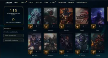 Platina 3 com 45 Champs e 1 Skin