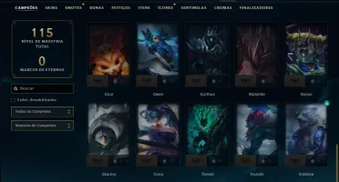 Platina 3 com 45 Champs e 1 Skin