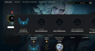 Platina 3 com 45 Champs e 1 Skin