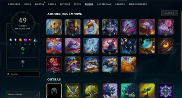 Platina 3 com 45 Champs e 1 Skin