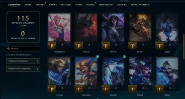 Platina 3 com 45 Champs e 1 Skin