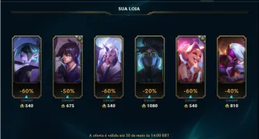 Conta bronze 1 com 32 Champs e 14 Skins + 820 RP