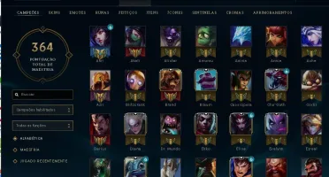 Conta League of Legends Ouro 1 - 109 Campeão - 35 Skins