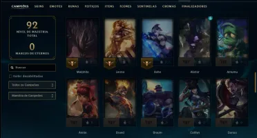 Mestre com 75 Champs e 9 Skins ( 59 PDL )