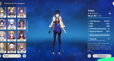 Yelan, Itto + arma, Zhongli, Alhaitam,Albedo,Tighnari e + 5