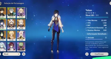 Yelan, Itto + arma, Zhongli, Alhaitam,Albedo,Tighnari e + 5