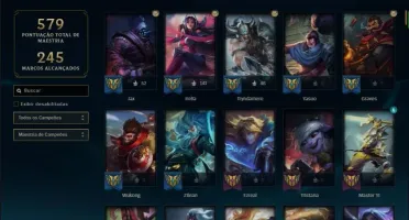 Vendo conta de lol LVL 401, com 281 Skins, full champ