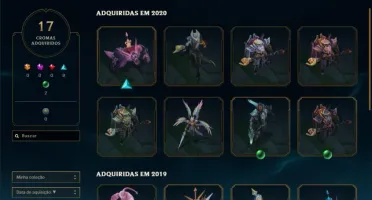 Vendo conta de lol LVL 401, com 281 Skins, full champ