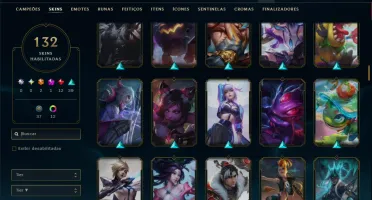Prata 2 com TODOS os Champs e 132 Skins (Mais de 600 Jogos)