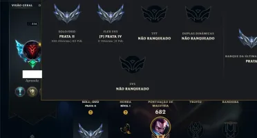 Prata 2 com TODOS os Champs e 132 Skins (Mais de 600 Jogos)