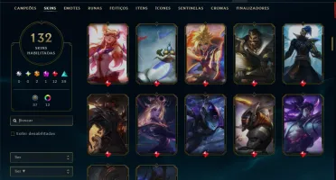 Prata 2 com TODOS os Champs e 132 Skins (Mais de 600 Jogos)