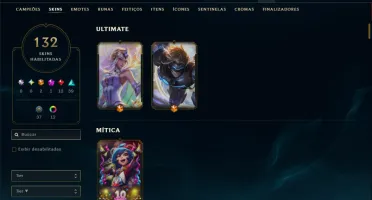Prata 2 com TODOS os Champs e 132 Skins (Mais de 600 Jogos)