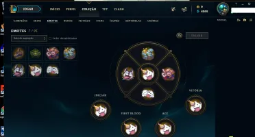 CONTA LVL 44 COM 45 CAMPEOES 8 SKINS 7 EMOTES