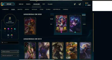 CONTA LVL 44 COM 45 CAMPEOES 8 SKINS 7 EMOTES