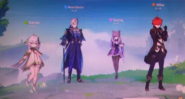Conta 5 ⭐ Nahida + Neuvillette + Diluc + Kequing