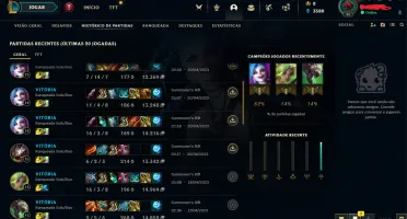 Conta League of Legends Mestre Full Acesso ganhando +38 -22