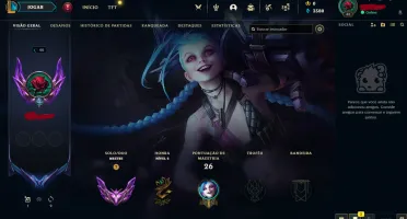 Conta League of Legends Mestre Full Acesso ganhando +38 -22