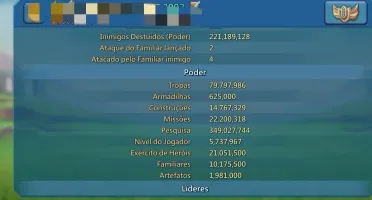 CONTA LORDS - 1.320.000 MILHÕES DE GEMAS, T4, 520 MM PODER