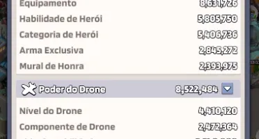 Last War, +210M, Base 34 iniciada, DRONE 151 - 40M, 31 e 28
