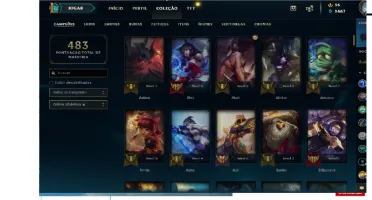 League of legends conta level 104