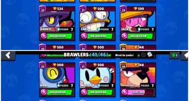 Conta Brawl Stars lvl 102 semi full com skin muito raras!!!