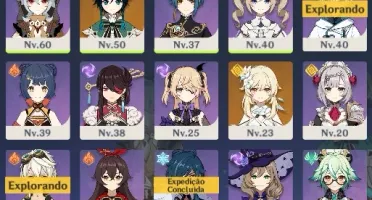 Genshin Impact - Conta com 15 Personagens AR30 + Benção