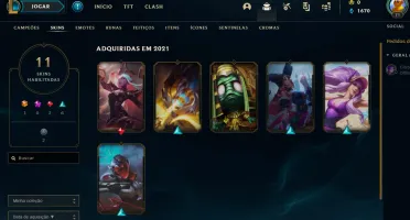 conta prata IV, 11 skinks lvl 71