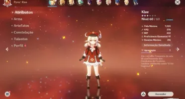 CONTA GENSHI IMPACT AR 32 KLEE É JEAN