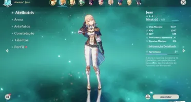 CONTA GENSHI IMPACT AR 32 KLEE É JEAN