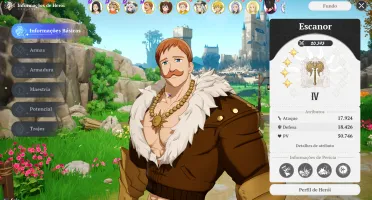 CONTA 7DS Origin - Meliodas C10 -Todos SSR incluindo Escanor