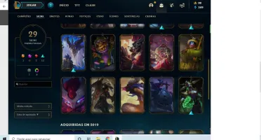 Conta League of Legends Platina 3 lv96, 29 skins