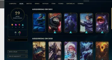 Conta League of Legends Platina 3 lv96, 29 skins