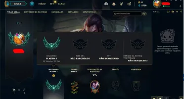Conta league of legends platina 1