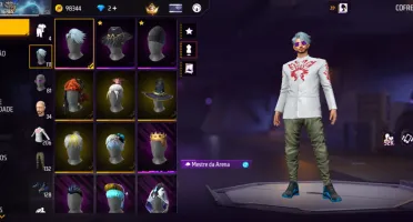 Conta Free Fire Completa: Peitorais, Emotes Raros e Armas...