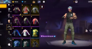 Conta Free Fire Completa: Peitorais, Emotes Raros e Armas...