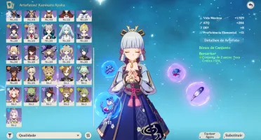 Conta Genshin Impact | Vodyanitsa + Hu Tao + Ayaka | Entrega