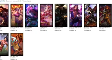 PROMOÇÃO 59 CAMPEÕES - 13 SKINS